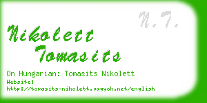 nikolett tomasits business card